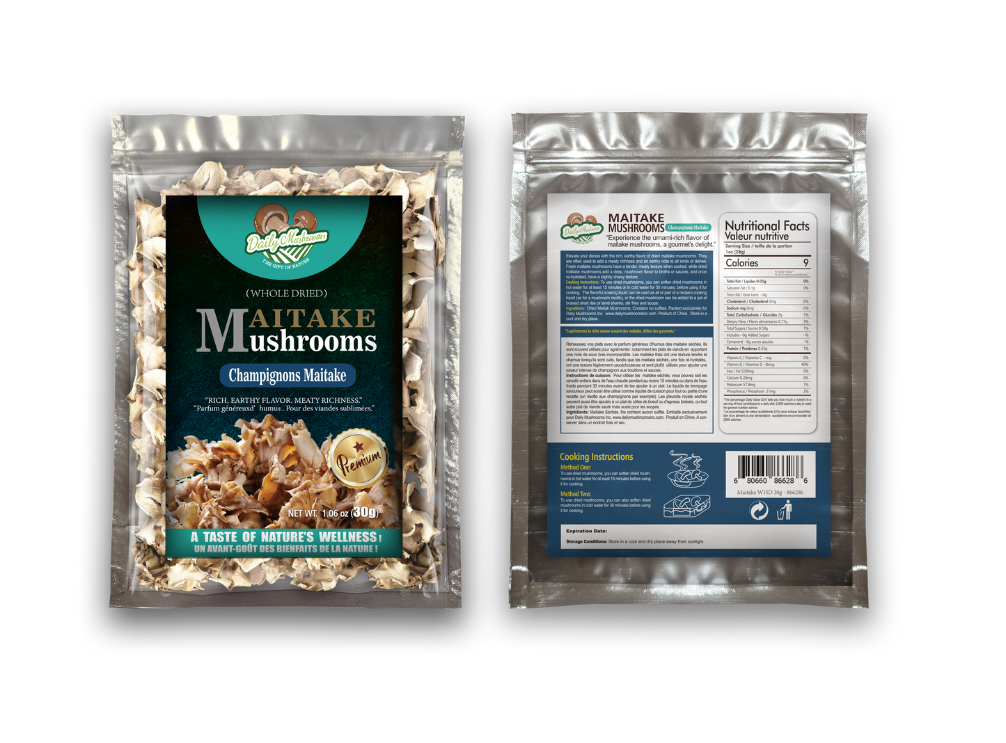 Maitake Mushroom Whole Dried 40g